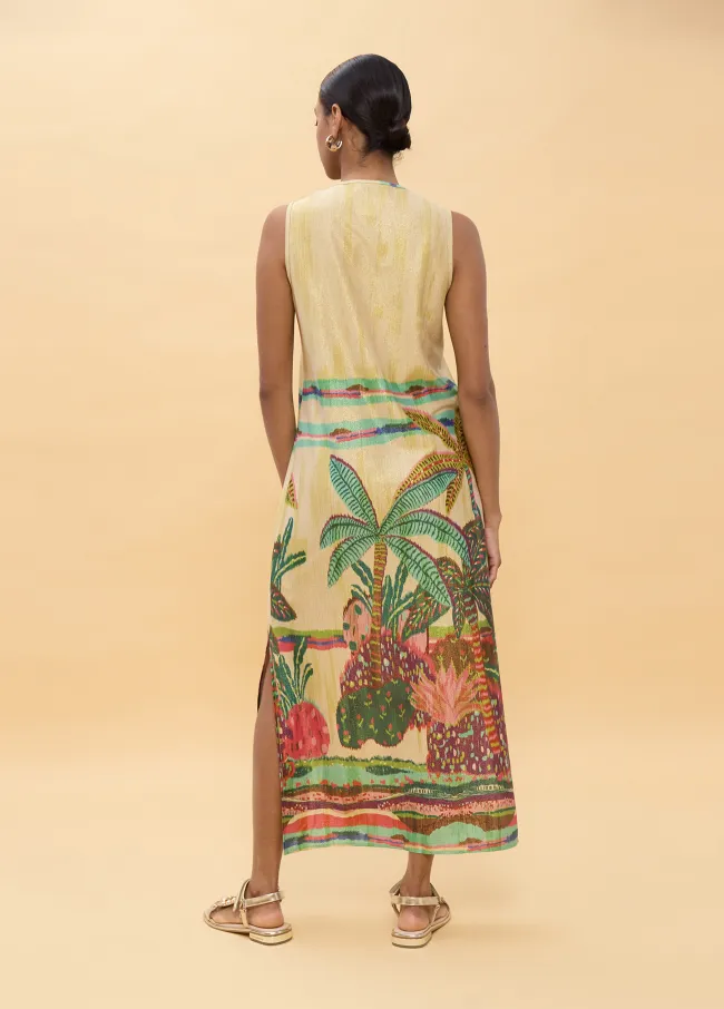 Printed circular dress