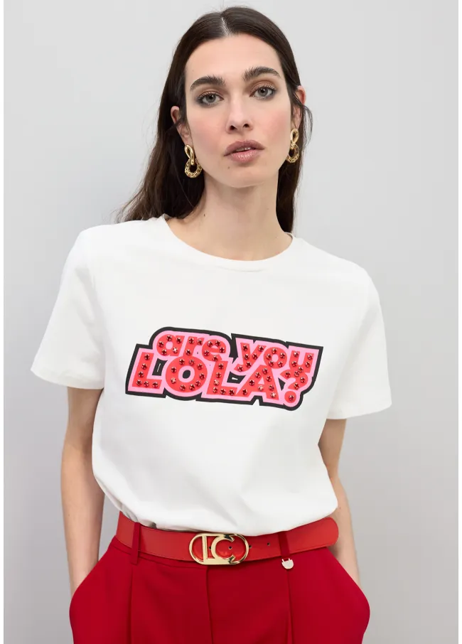 Are you LOLA T-shirt with rhinestones