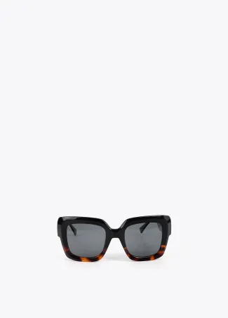 Contrast rectangular sunglasses