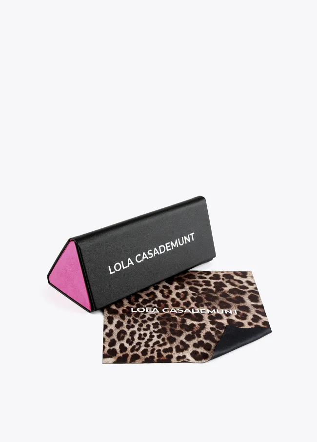 Contrast rectangular sunglasses