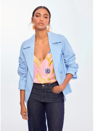 Washed fabric jacket