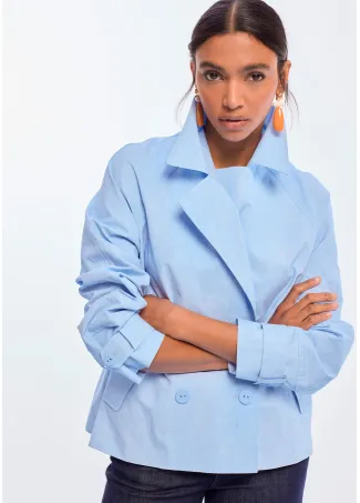 Washed fabric jacket