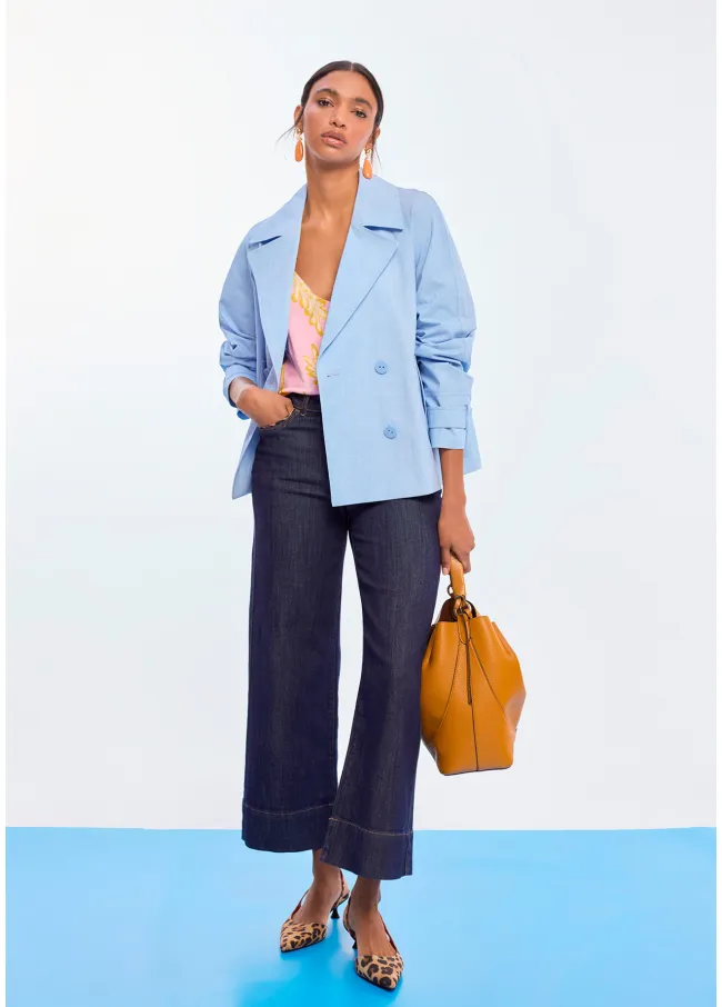 Washed fabric jacket