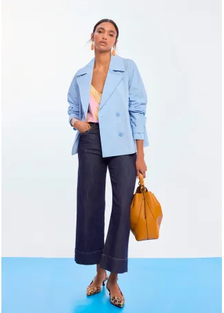 Washed fabric jacket