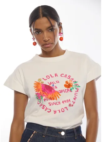 Parrot T-shirt with feathers