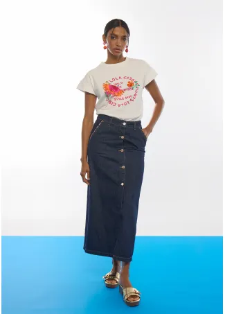 Parrot T-shirt with feathers