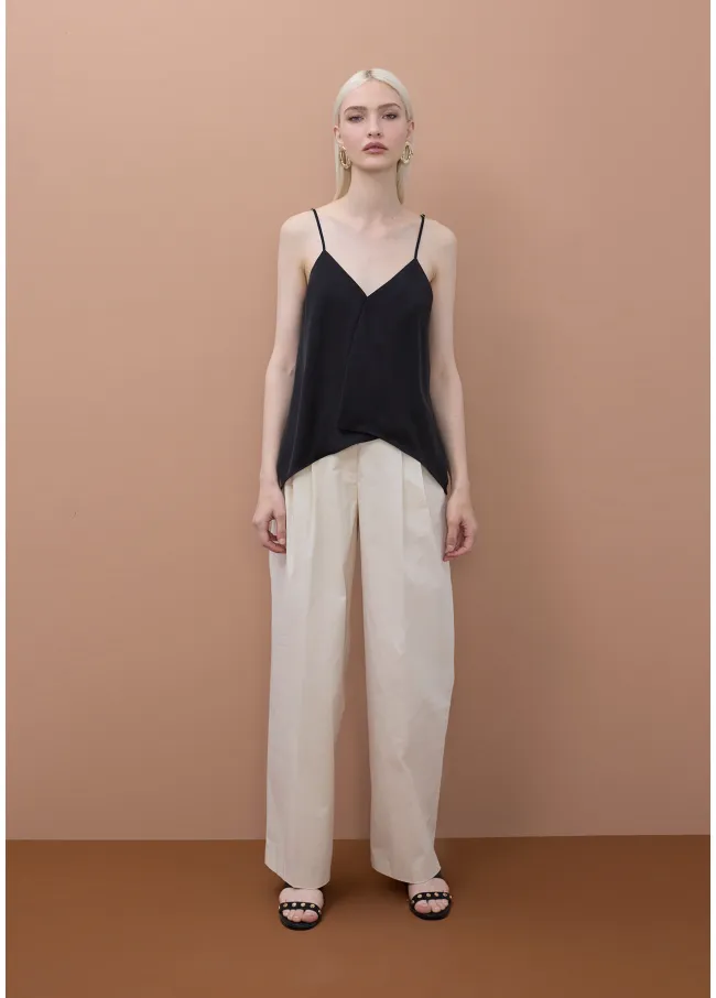 Pleated camisole top