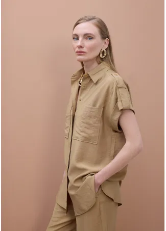 Camisa sin mangas bolsillos