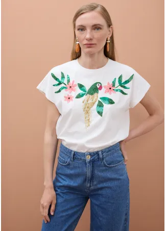 Camiseta loro con joyas