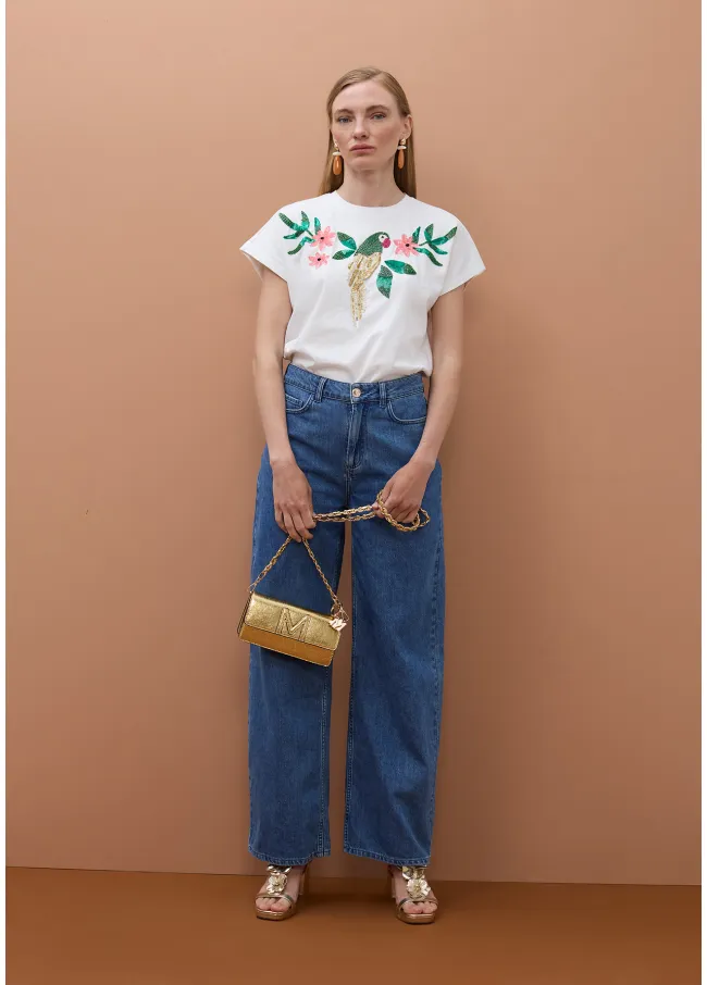 Camiseta loro con joyas