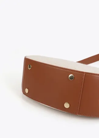 Bandolera estilo hobo bicolor