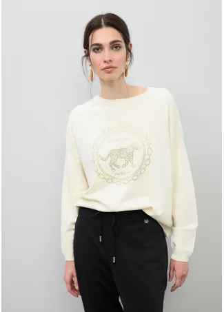 Jersey rosco con strass