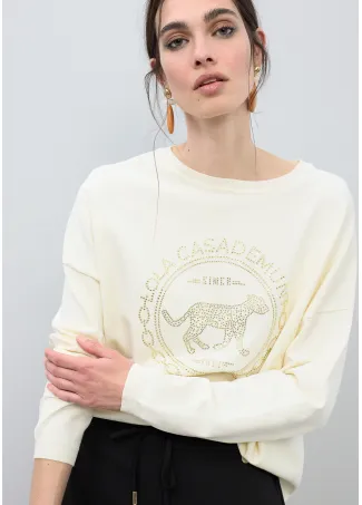 Jersey rosco con strass