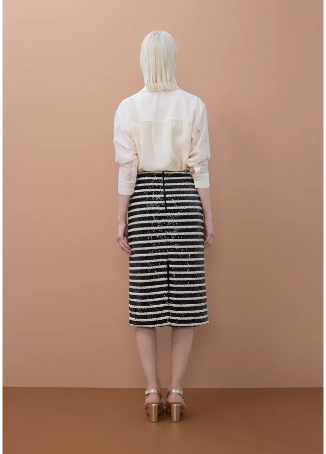 Camisa larga con pedrería