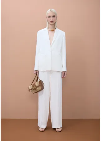 Pantalón blanco de corte recto