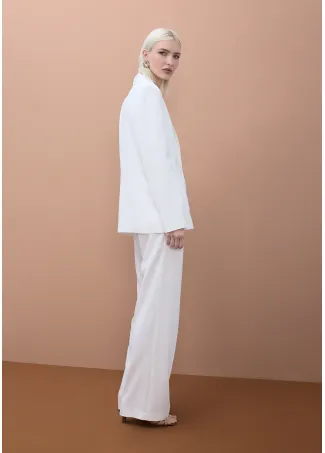 Pantalón blanco de corte recto