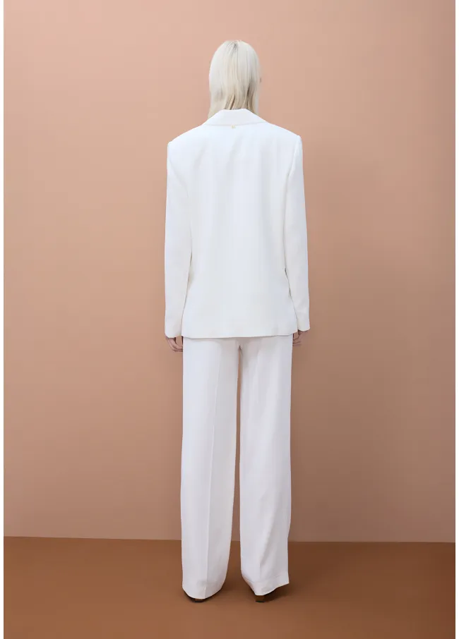 Pantalón blanco de corte recto