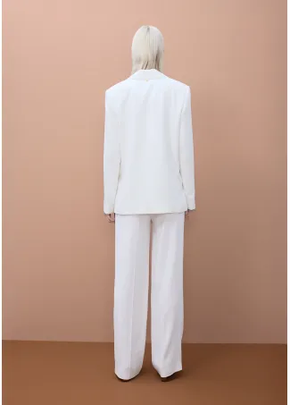Pantalón blanco de corte recto