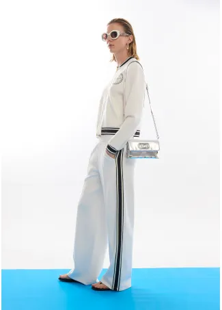 Scuba bomber jacket with printed band detail on the back