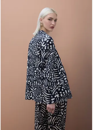 Americana fluida estampada