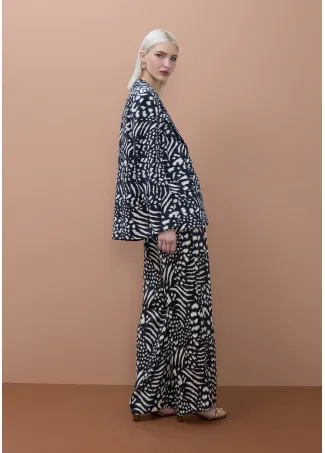 Americana fluida estampada