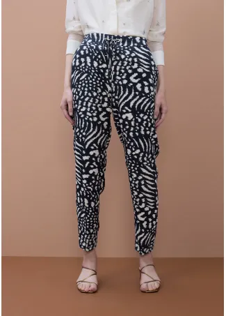 Jogger satén estampado