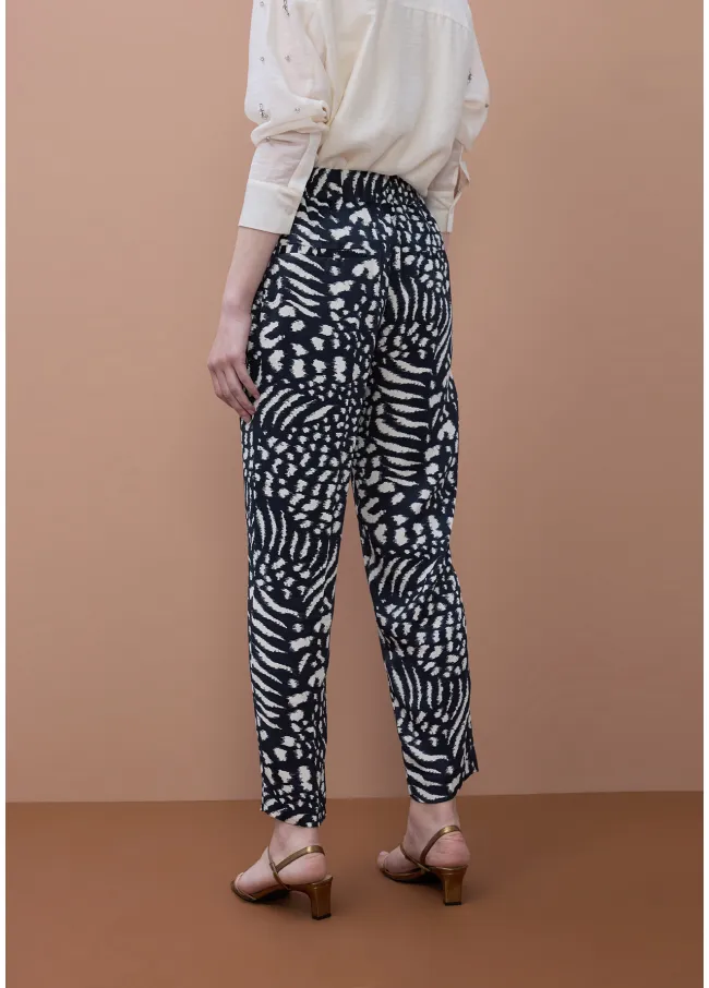 Jogger satén estampado