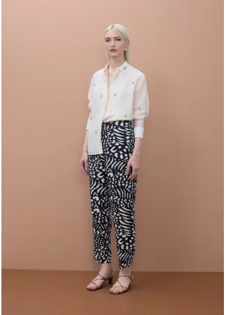 Jogger satén estampado