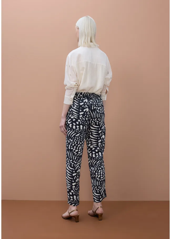 Jogger satén estampado