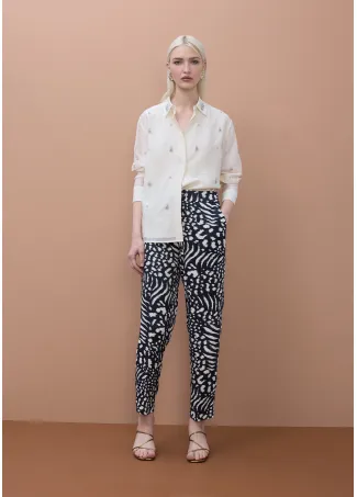 Jogger satén estampado