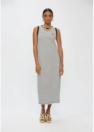 Vestido rayas en blanco y negro