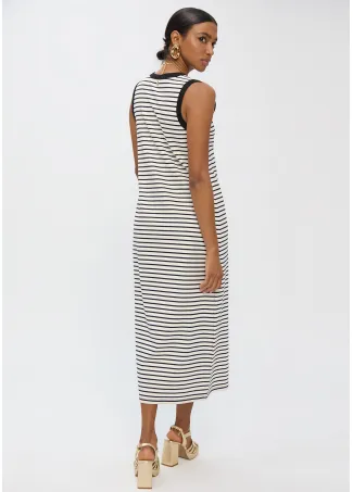 Vestido rayas en blanco y negro