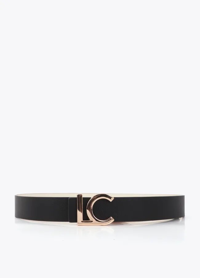 Cinturón reversible hebilla LC bicolor