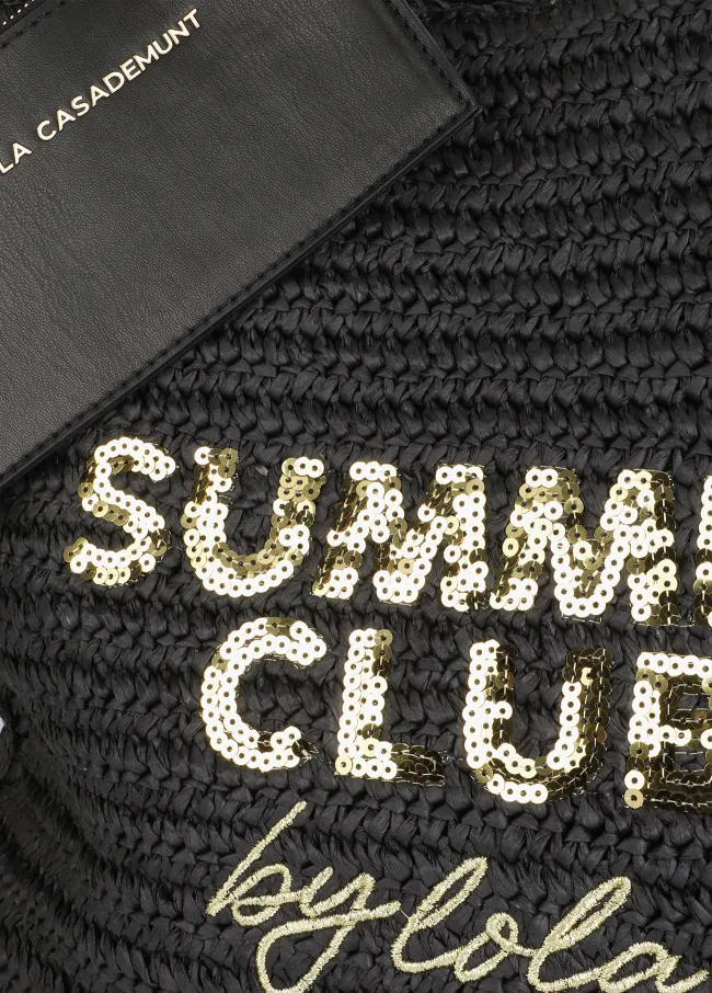 Summer Club deconstructed raffia bag