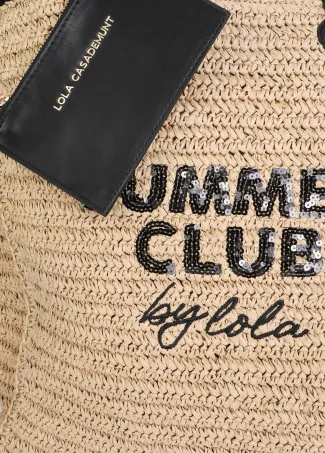 Summer Club deconstructed raffia bag