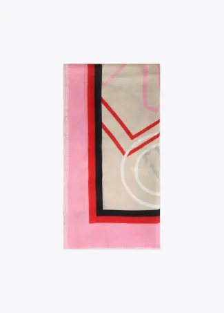 Logo letter print scarf