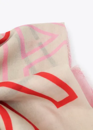 Logo letter print scarf