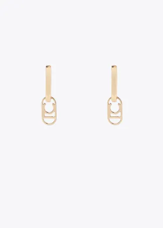 Detachable logo hinge earrings