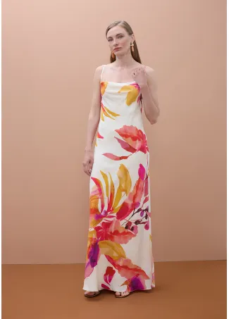 Vestido lencero con estampado floral