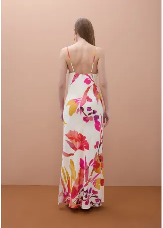 Vestido lencero con estampado floral