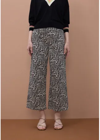 Printed twill trousers