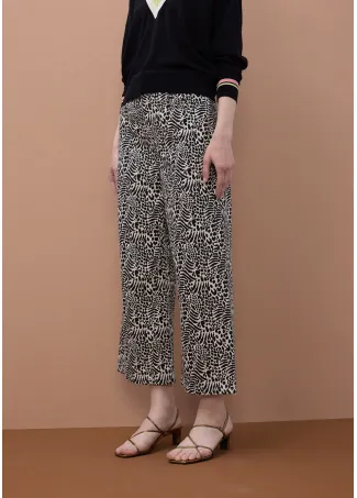 Printed twill trousers