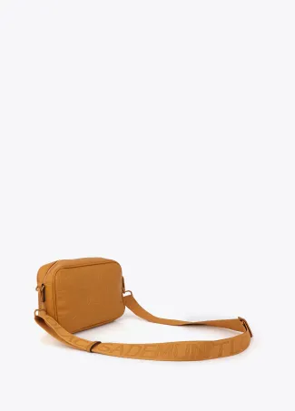 Crossbody bag with monogram topstitching