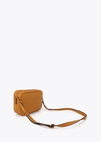 Crossbody bag with monogram topstitching