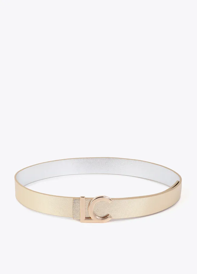 Cinturón reversible hebilla LC bicolor