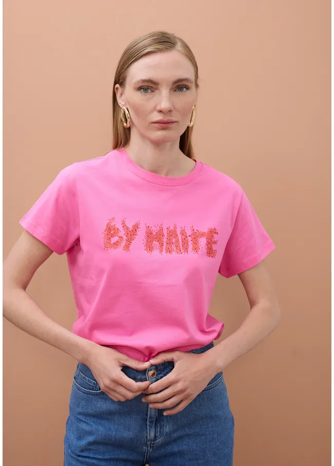By Maite T-shirt with rhinestones
