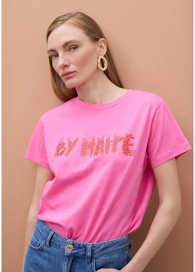 By Maite T-shirt with rhinestones