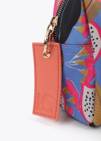 Multicoloured print nylon toiletry bag