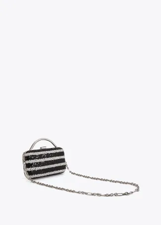 Clutch rayas sequins