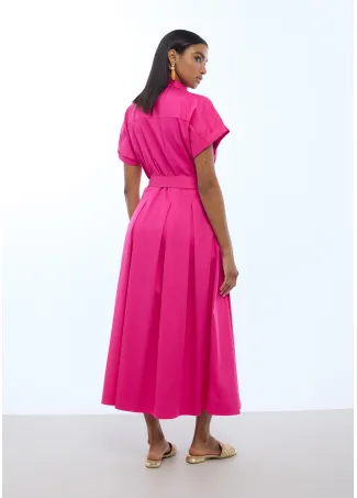 Midi dress with flared skirt